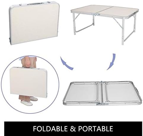 3ft Plastic Folding Table, Indoor Outdoor Heavy Duty Portable w/Handle and Steel Legs for Camping, Dining, Party, White (3ft) https://www.amazon.com/dp/B09XMW29KP