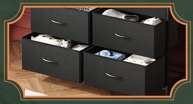 Fabric Storage Tower with 9 Drawers, Bedroom Drawer Dresser Organizer, Chest of Drawers with Fabric Bins, Steel Frame and Wood Top https://shop.tiktok.com/view/product/1730754946365821299?region=US&locale=zh
