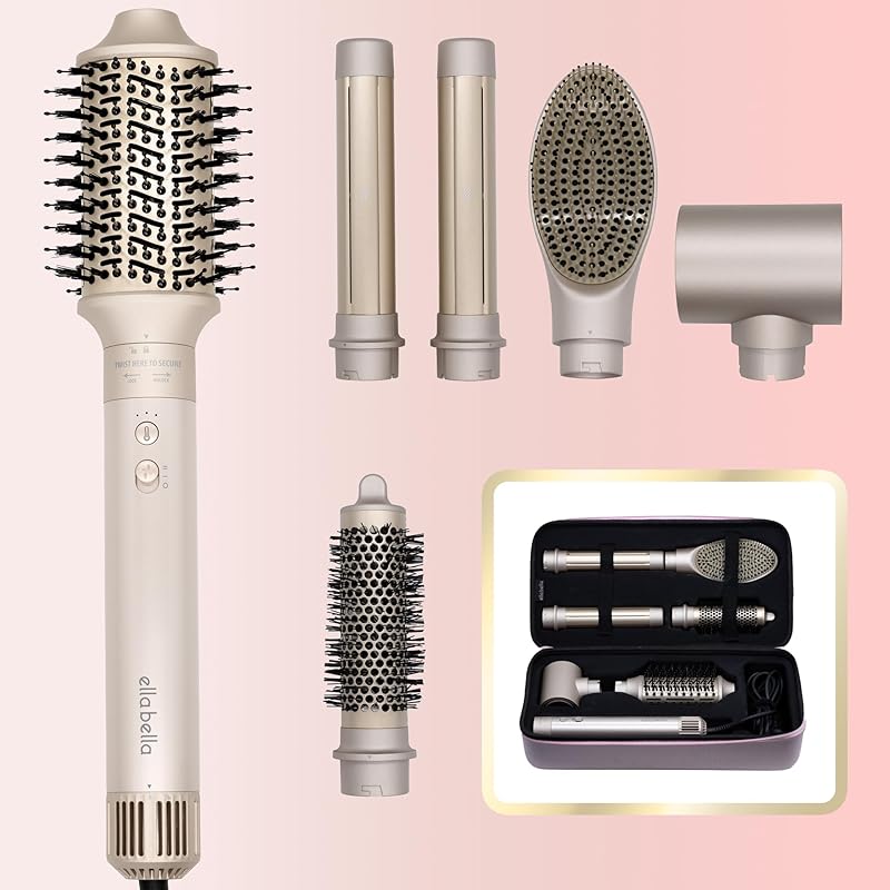 6 in 1 Professional Hot Air Styler • Powerful Hair Dryer & Straightener Set • Styling Without Heat Damage • Fast Drying Curling Volumizing Straightening • Includes Protective Travel Case https://www.amazon.com/dp/B0CN3XNVJT