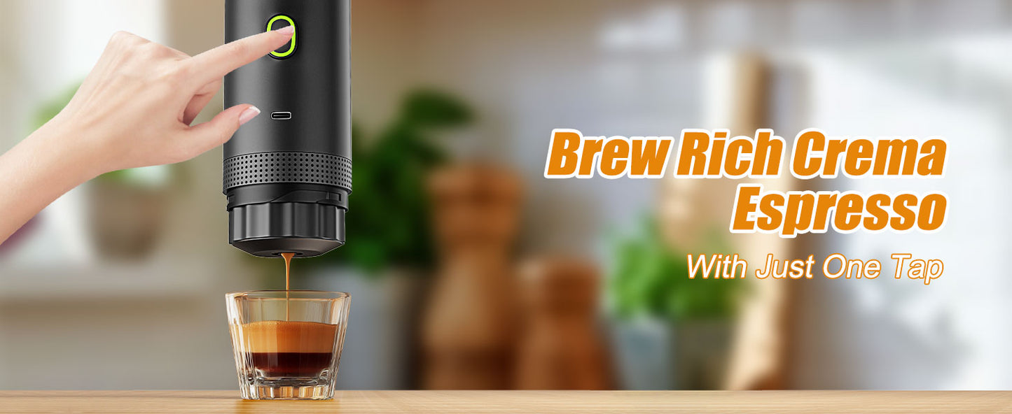 Portable Electric Espresso Maker, 20 bar Mini Travel Coffee maker, Expresso Coffee Machines with USB-C,3-in-1 Car Coffee Maker Self-Heating, Ground Coffee & Capsule(Ns&DG) for Office, Camping, RV https://www.amazon.com/dp/B0DLGVYVJJ