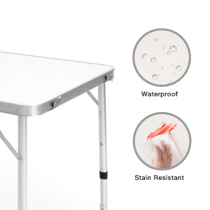 3ft Plastic Folding Table, Indoor Outdoor Heavy Duty Portable w/Handle and Steel Legs for Camping, Dining, Party, White (3ft) https://www.amazon.com/dp/B09XMW29KP