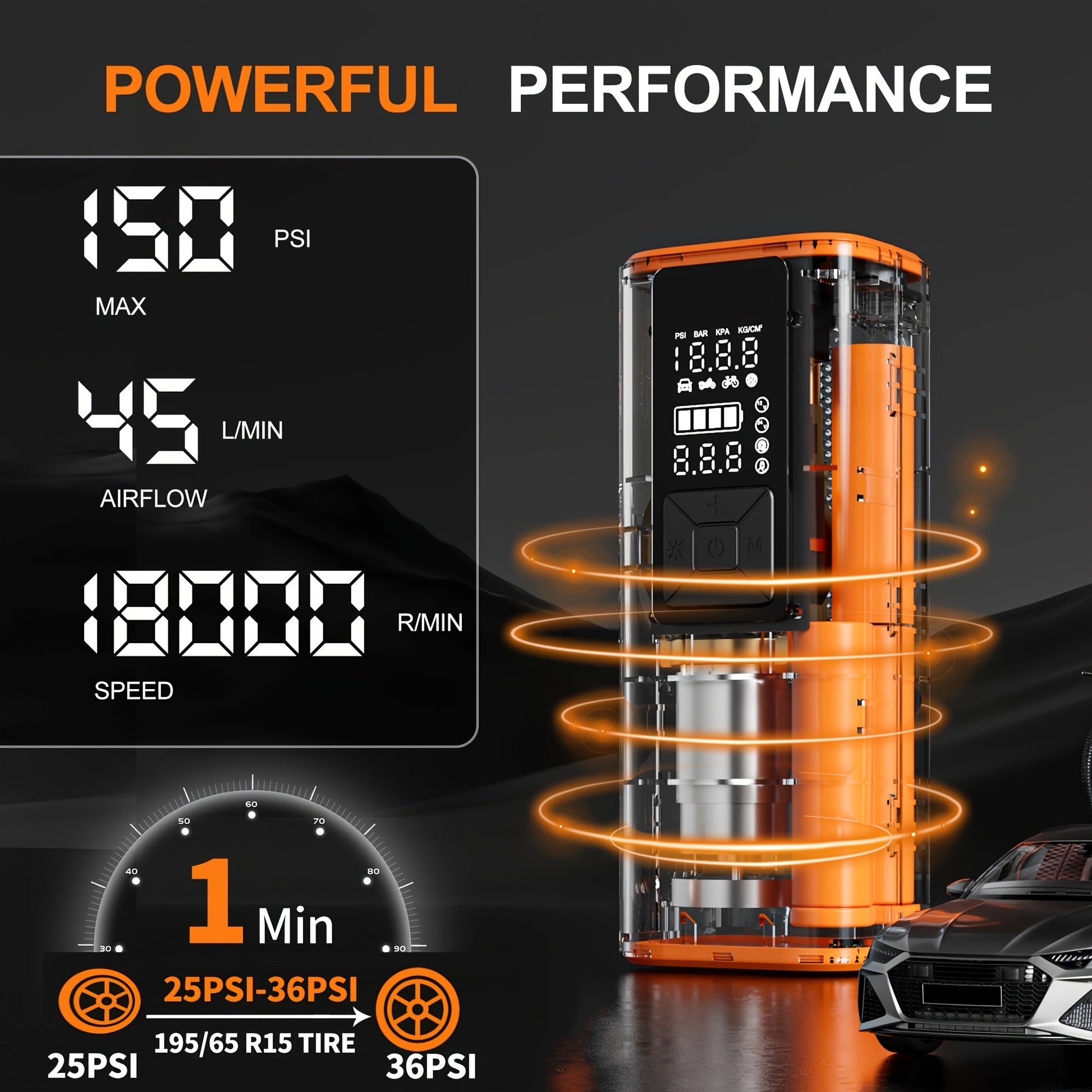 [Digital Tire Inflator] 150 PSI Portable Tire Inflator, Air Compressor Air Pump - Digital Pressure Gauge, Strong Light For Car, Motorcycle, Electric Bike, And Bicycle https://www.temu.com/search_result.html?search_key=601099955031897