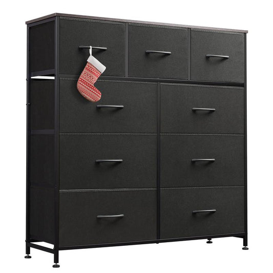 Fabric Storage Tower with 9 Drawers, Bedroom Drawer Dresser Organizer, Chest of Drawers with Fabric Bins, Steel Frame and Wood Top https://shop.tiktok.com/view/product/1730754946365821299?region=US&locale=zh