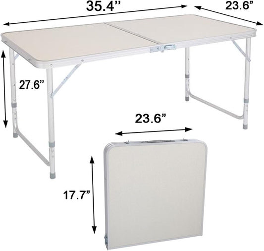 3ft Plastic Folding Table, Indoor Outdoor Heavy Duty Portable w/Handle and Steel Legs for Camping, Dining, Party, White (3ft) https://www.amazon.com/dp/B09XMW29KP