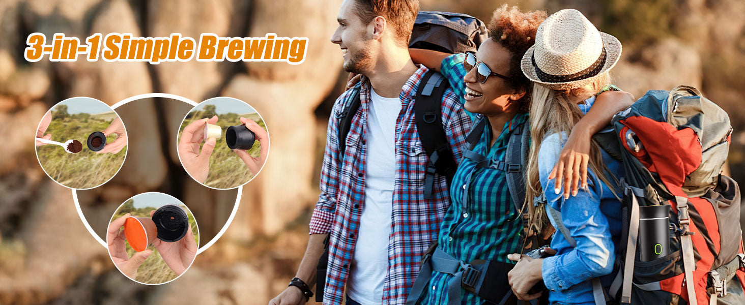 Portable Electric Espresso Maker, 20 bar Mini Travel Coffee maker, Expresso Coffee Machines with USB-C,3-in-1 Car Coffee Maker Self-Heating, Ground Coffee & Capsule(Ns&DG) for Office, Camping, RV https://www.amazon.com/dp/B0DLGVYVJJ