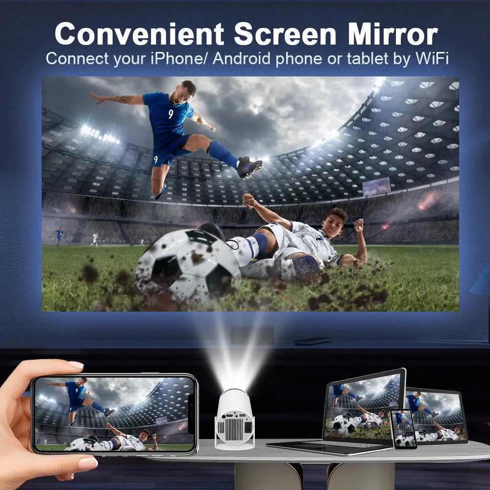 Projector HY300 PRO 4K Android 11 Dual Wifi6 260ANSI Allwinner H713 BT5.0 1080P 1280*720P Home Cinema Outdoor Projetor https://www.aliexpress.com/item/3256806122847173.html