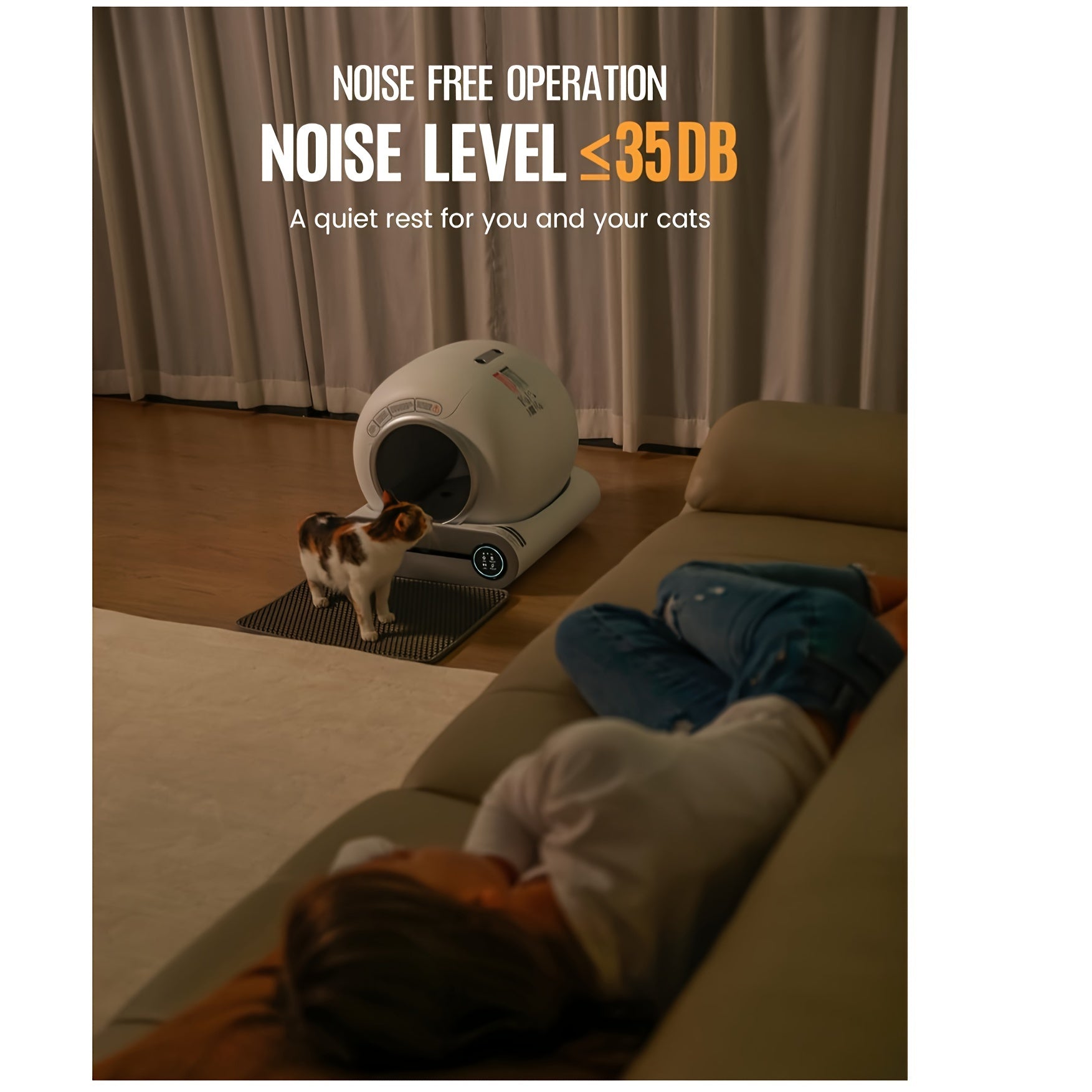 Self-Cleaning Litter Box with Automatic App-Controlled Waste Disposal, 65L + 9L Large Capacity, Wi-Fi Enabled, Oval Design & Cushioned Pad for Multiple Cats - US Plug, Cat Litter Box, JIA XI https://www.temu.com/search_result.html?search_key=601099558364700