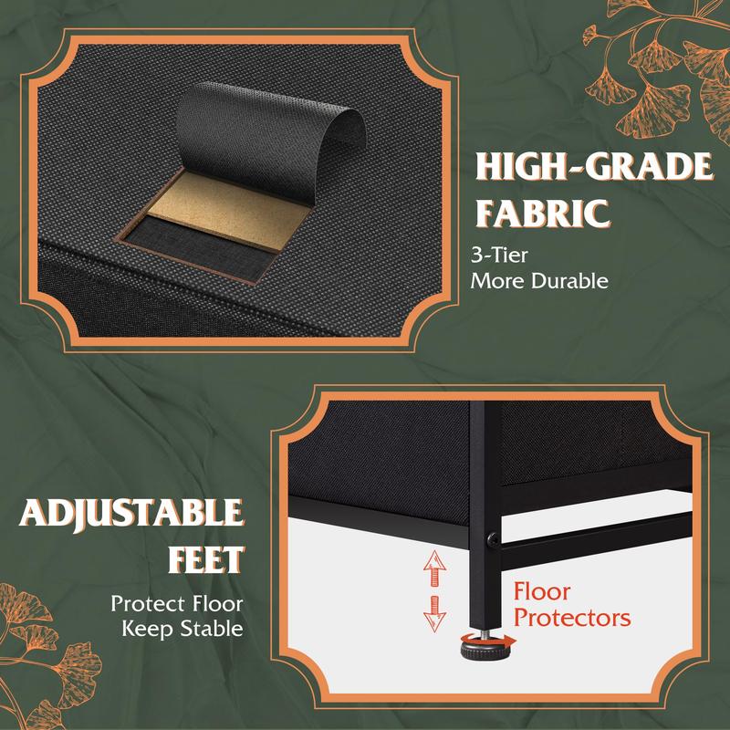 Fabric Storage Tower with 9 Drawers, Bedroom Drawer Dresser Organizer, Chest of Drawers with Fabric Bins, Steel Frame and Wood Top https://shop.tiktok.com/view/product/1730754946365821299?region=US&locale=zh