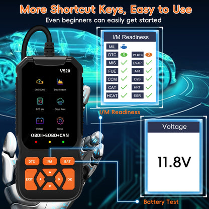 Professional OBD2 Scanner Diagnostic Tool, Enhanced Auto Check Engine Code Reader with Reset, 35,901 DTC Cloud Print I/M Readiness OBDII/EOBD Car Diagnostic Scan Tools for Vehicles After 1996 https://www.temu.com/search_result.html?search_key=601099578040148