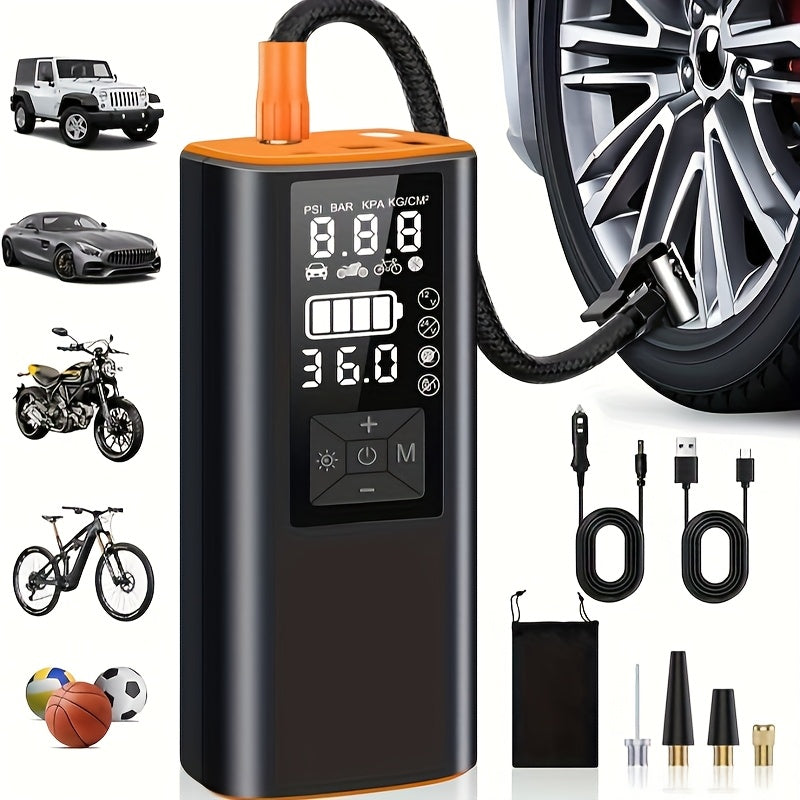 [Digital Tire Inflator] 150 PSI Portable Tire Inflator, Air Compressor Air Pump - Digital Pressure Gauge, Strong Light For Car, Motorcycle, Electric Bike, And Bicycle https://www.temu.com/search_result.html?search_key=601099955031897