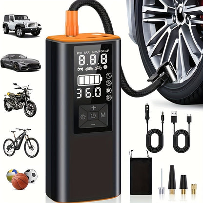 [Digital Tire Inflator] 150 PSI Portable Tire Inflator, Air Compressor Air Pump - Digital Pressure Gauge, Strong Light For Car, Motorcycle, Electric Bike, And Bicycle https://www.temu.com/search_result.html?search_key=601099955031897