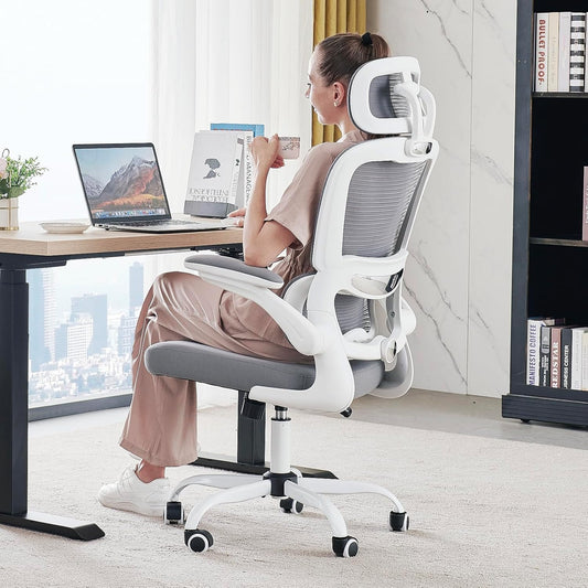 Office Chair Ergonomic Desk Chair, 330 LBS Home Mesh Office Desk Chairs with Wheels, Comfortable Gaming Chair, High Back Office Chair for Long Hours (White) https://www.amazon.com/dp/B0CG6TN45R