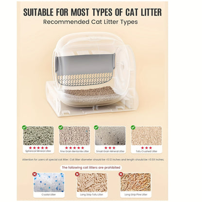 Self-Cleaning Litter Box with Automatic App-Controlled Waste Disposal, 65L + 9L Large Capacity, Wi-Fi Enabled, Oval Design & Cushioned Pad for Multiple Cats - US Plug, Cat Litter Box, JIA XI https://www.temu.com/search_result.html?search_key=601099558364700