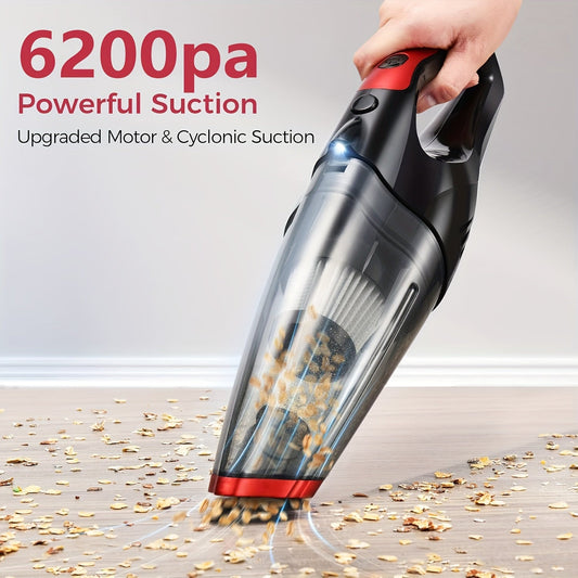 Compact 6.5KPA High-Power Cordless Handheld Vacuum Cleaner with LED Light & HEPA Filter - Rechargeable, Quiet Operation for Home, Car, Stairs, Pet Hair & Dust Removal - Includes Crevice Tool, Red, Cordless Vacuum Cleaner https://www.temu.com/search_result.html?search_key=601099528714246