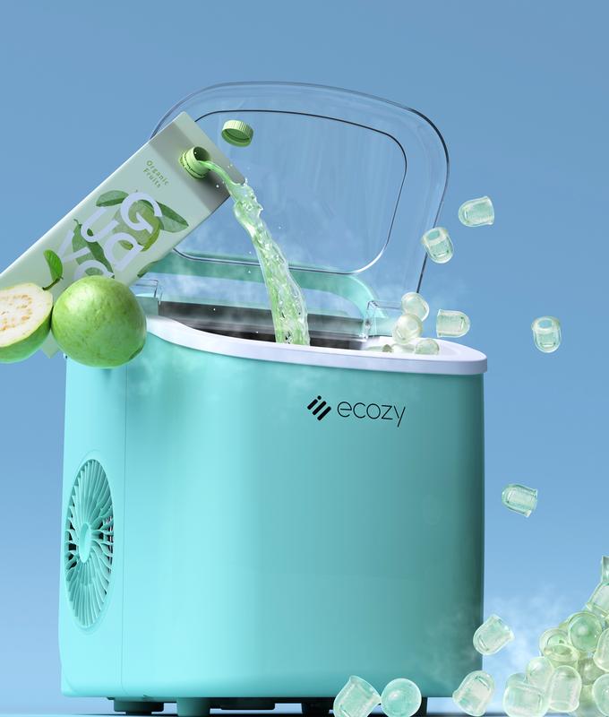 Portable Countertop Ice Maker, 9 Ice Cubes in 6 Minutes, 26 lbs Daily Output,Self-Cleaning with Ice Bags, Scoop, and Basket Kitchenware Home https://shop.tiktok.com/view/product/1729385932735549897?region=US&locale=zh