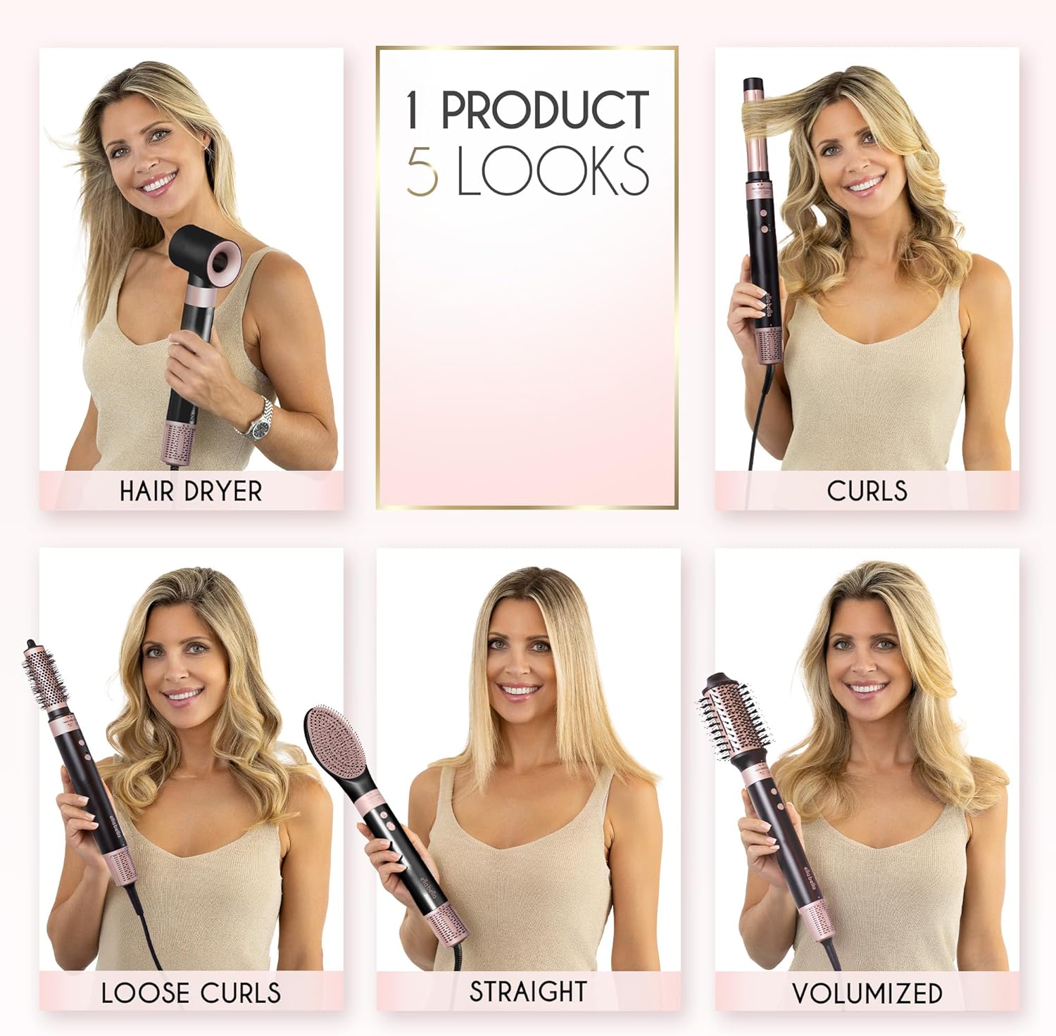 6 in 1 Professional Hot Air Styler • Powerful Hair Dryer & Straightener Set • Styling Without Heat Damage • Fast Drying Curling Volumizing Straightening • Includes Protective Travel Case https://www.amazon.com/dp/B0CN3XNVJT